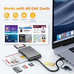 Rocketek 6-in-2 CAC Smart Card and Memory Card Reader