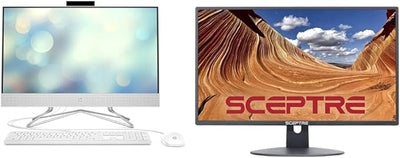 HP 24" All-in-One Desktop & Sceptre 24" Monitor Bundle