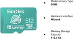SanDisk SDSQXAO-512G 512GB MicroSD Nintendo Switch Animal Crossing