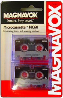 Magnavox M62001 Micro Cassette MC60 2-Pack