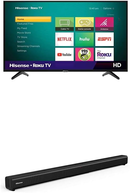 Hisense HS205 40" Roku TV & Bluetooth Soundbar