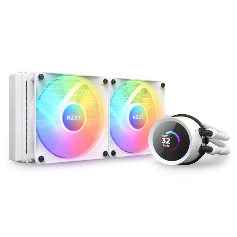 NZXT RL-KR240-W1 Kraken 240 RGB Liquid CPU Cooler White — main product image