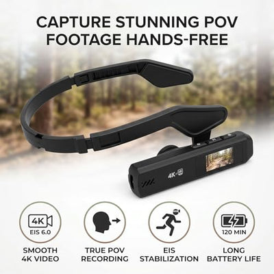Asixxsix 4K 60fps Head-Mounted POV Action Camera