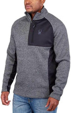 Spyder XL Men's Half Zip Sweater Pullover (Blue)