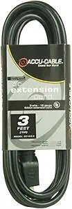 Accu Cable EC163-3 Black 3 ft Extension Cable