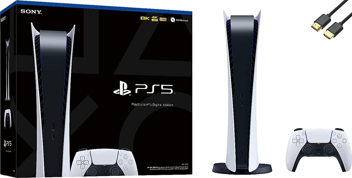 Sony PS5 Digital Edition (Renewed) Disc-Free Gaming Console