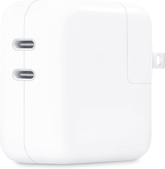 Apple 35W Dual USB-C Power Adapter - Fast Charging for iPhone, iPad