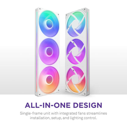 NZXT F360 RGB Core 360mm Liquid Cooler - White