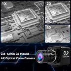 ELP Monochrome Global Shutter USB Camera with Manual Zoom