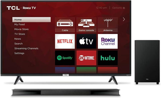 TCL 6 Series 55" TV & Alto 9+ Subwoofer Roku Smart Bundle