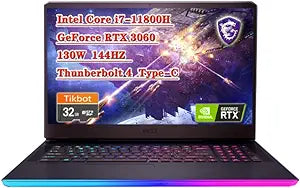 MSI GE76 Raider Gaming Laptop: i7-11800H, RTX 3060, 144Hz