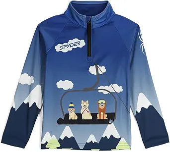 Spyder 38Y125304 Boys Friends Half Zip T-Neck Base Layer — main product image