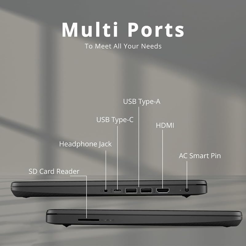 HP 14-inch N4120 Quad-Core Premium Laptop Bundle