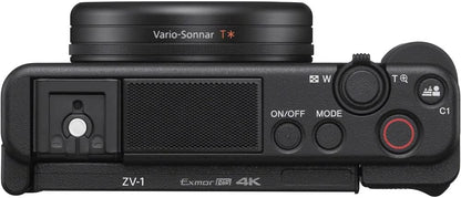 Sony DCZV1/B ZV-1 Vlogging Camera Bundle Renewed