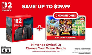 Nintendo Switch 2 Console With Choice of Digital Game Bundle