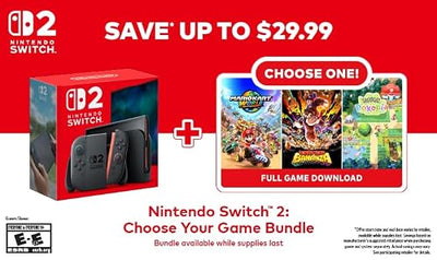 Nintendo Switch 2 Console With Choice of Digital Game Bundle