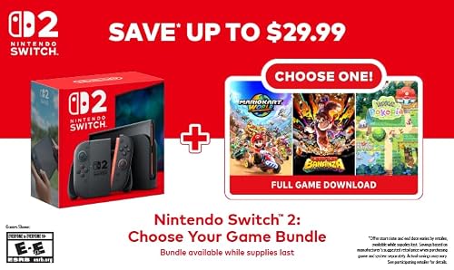 Nintendo Switch 2 Console With Choice of Digital Game Bundle — main product image