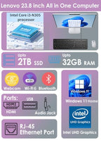 Lenovo 2026 24-Inch FHD All-in-One Desktop