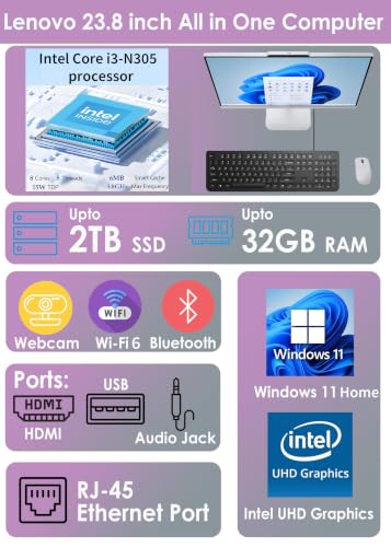 Lenovo 2026 24-Inch FHD All-in-One Desktop — main product image