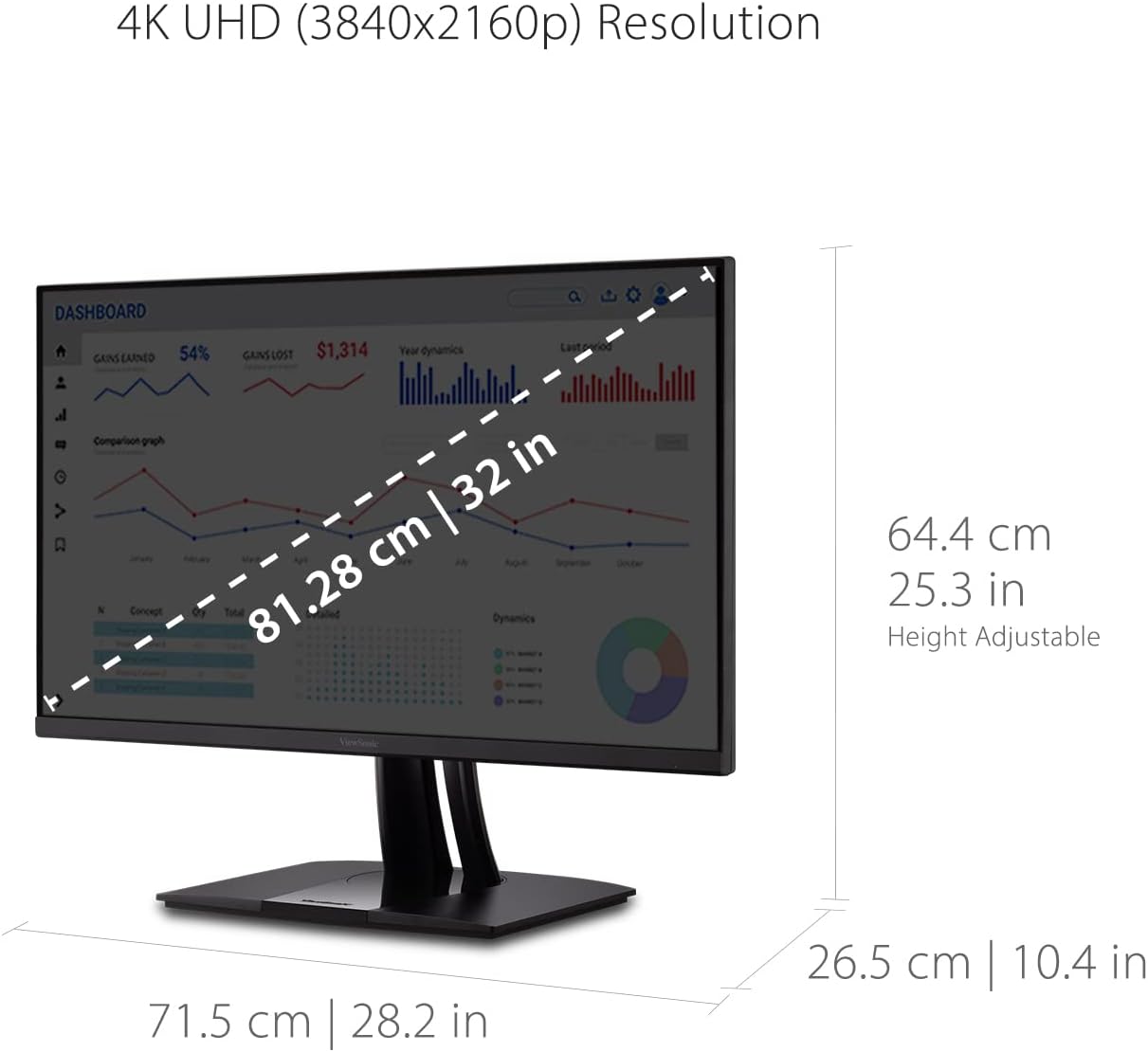 ViewSonic VP3256-4K 32-Inch UHD IPS Monitor