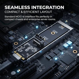 JIAPIKA MCIO 4i PCIe 5.0 Host Slot Expansion Adapter Card