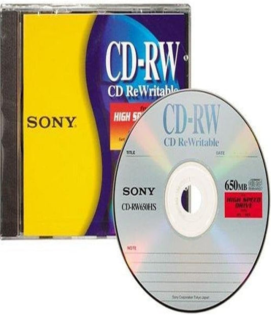 Sony CDRW650HS/V CD-RW High Speed Rewritable Disc - Single Pack