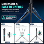 UBeesize 14-Inch Foldable LED Ring Light with 62-Inch Tripod