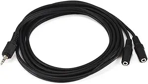 Monoprice 668 6ft 3.5mm Stereo Plug to Dual Jack Cable — main product image
