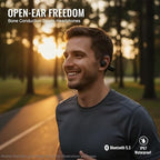 SakerPlus AI Camera Open Ear Headphones with 1080P POV Recording