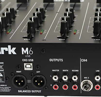 Numark M6USBBLACK 4-Channel DJ Mixer USB Interface