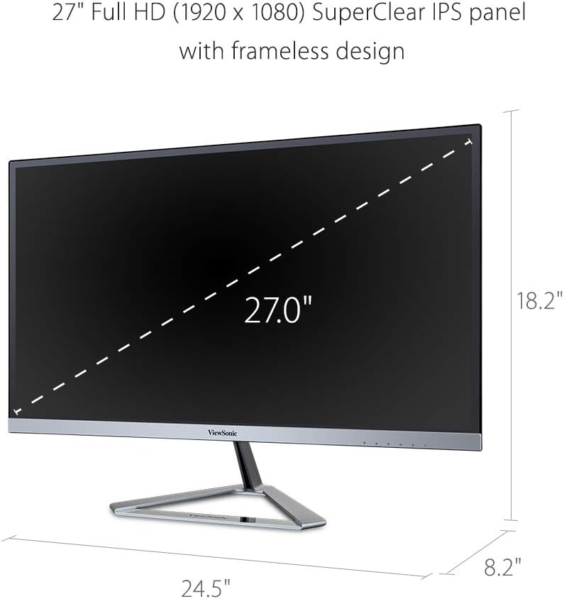 ViewSonic VX2776-SMHD 27 Inch 1080p IPS Monitor with FreeSync