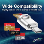 BoxWave miniReader Keychain USB-C OTG Micro SD Card Reader