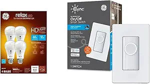 GE CYNC Smart Switch + Relax LED Bulb Bundle