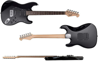 Monoprice 610160 Cali Classic Black Electric Guitar