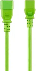 Monoprice 140115 4ft Green C14 to C13 Power Cord — main product image