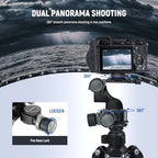 Neewer GM38 3-Way Geared Tripod Head with QR Plate