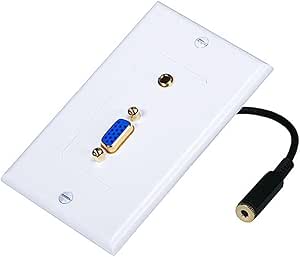 Monoprice 104569 VGA 3.5mm Audio Wall Plate 2-Pack