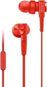 Sony MDRXB55AP/R Extra Bass Red Earbud Headset — main product image