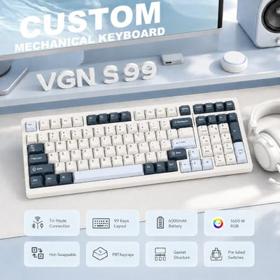VGN S99 Tri-Mode Hot-Swappable Wireless Mechanical Keyboard