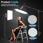 EMART 50W LED Softbox Lighting Kit with Boom Arm