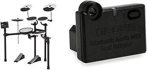 Roland TD-02KV Electronic Drum Set & Boss BT-Dual Bluetooth Adapter