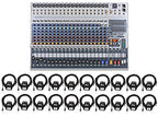 Peavey XR1220+(20) PV 20' Mic Cables Powered Mixer Console