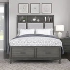 Lexicon 194840156901 Agery Gray Queen Platform Bed