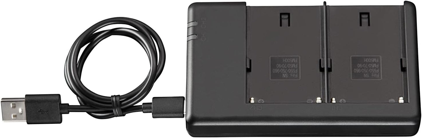 Westcott 4923 NP-F970 Dual Battery Pack & Charger for L60-B LED