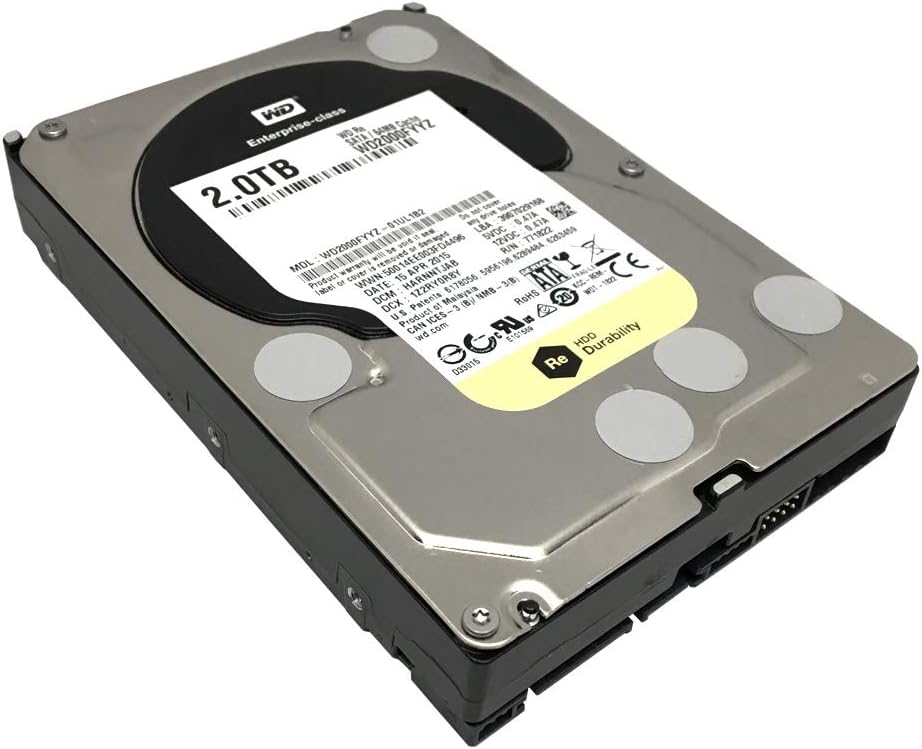 Western Digital WD2000FYYZ/CR-OEM RE 2TB Enterprise HDD (Renewed)