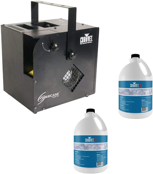 Chauvet DJ Hurricane Haze 2D Fog Machine + 2 Gallons Juice