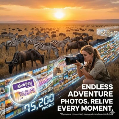 Kortrifess 512GB microSDXC Memory Card, U3 V30 A2