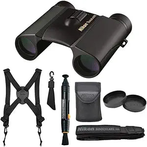 Nikon Trailblazer 10x25 ATB Compact Binoculars Bundle