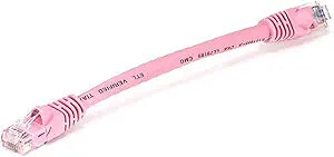 Monoprice 104979 Cat5e Ethernet Cable 0.5FT Pink — main product image