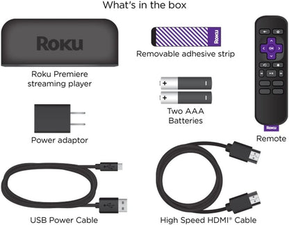 Roku 3920R Premiere 4K/HDR Streaming Media Player HDMI